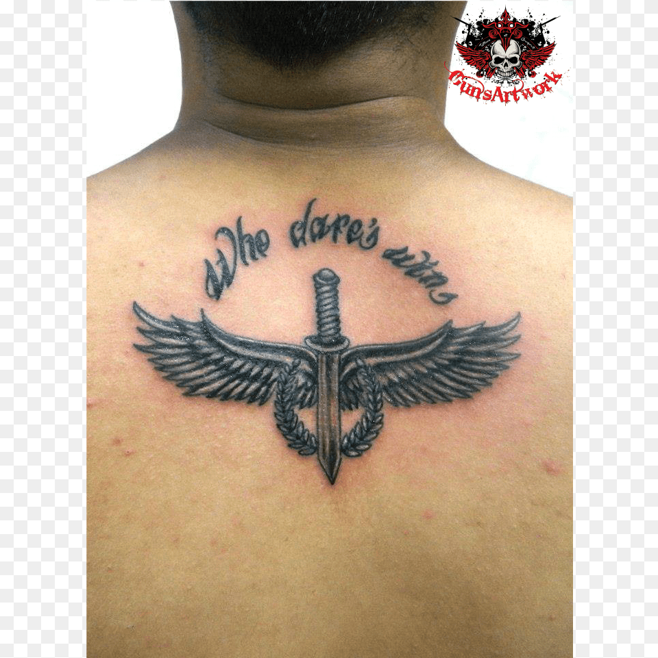 Sword With Wings Tattoo, Person, Skin Png