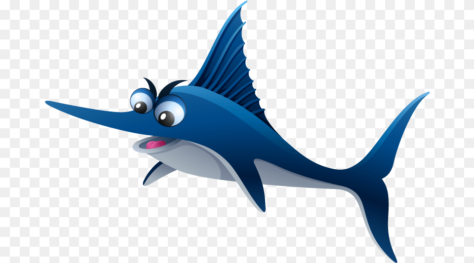 Swordfish Cartoon, Animal, Sea Life, Fish, Shark Png