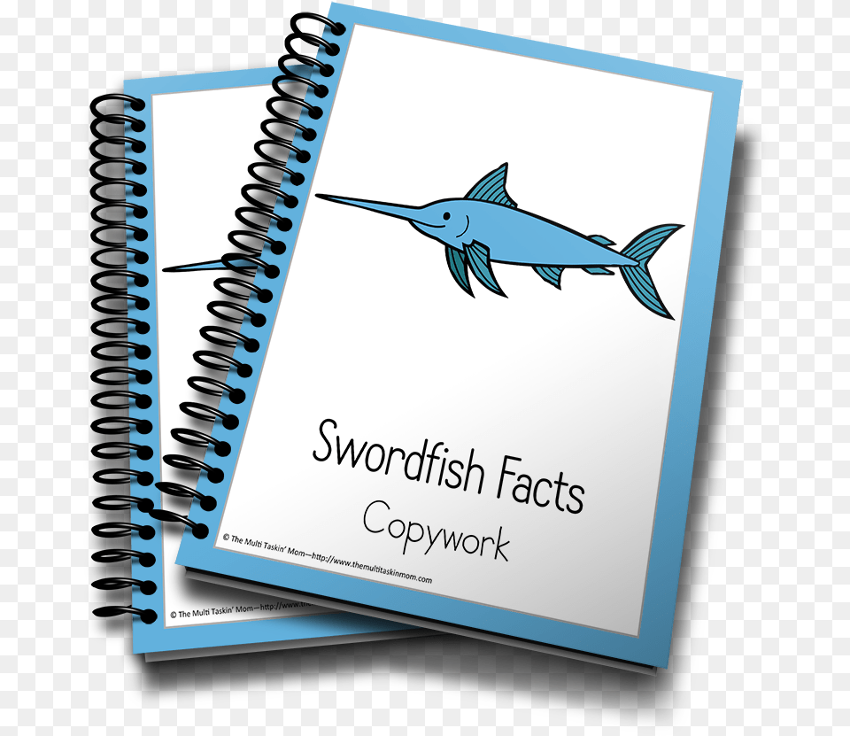 Swordfish Color And Copywork Minecraft Stationery, Animal, Fish, Sea Life, Shark Free Png
