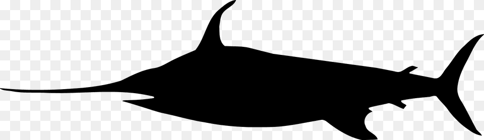 Swordfish Silhouette, Animal, Sea Life, Fish, Shark Free Png