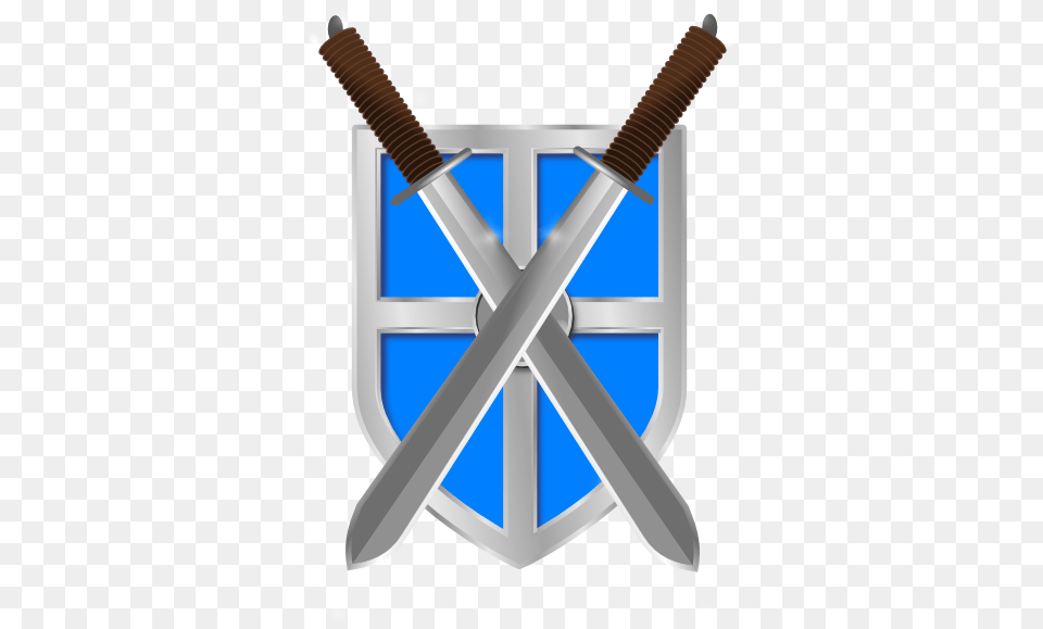 Swords And Light Blue Shield Clip Art Knight, Armor, Sword, Weapon, Blade Png Image