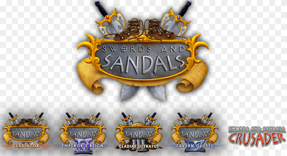 Swords And Sandals Classic Collection Logo Poster, Symbol, Clothing, Footwear, Shoe Free Png