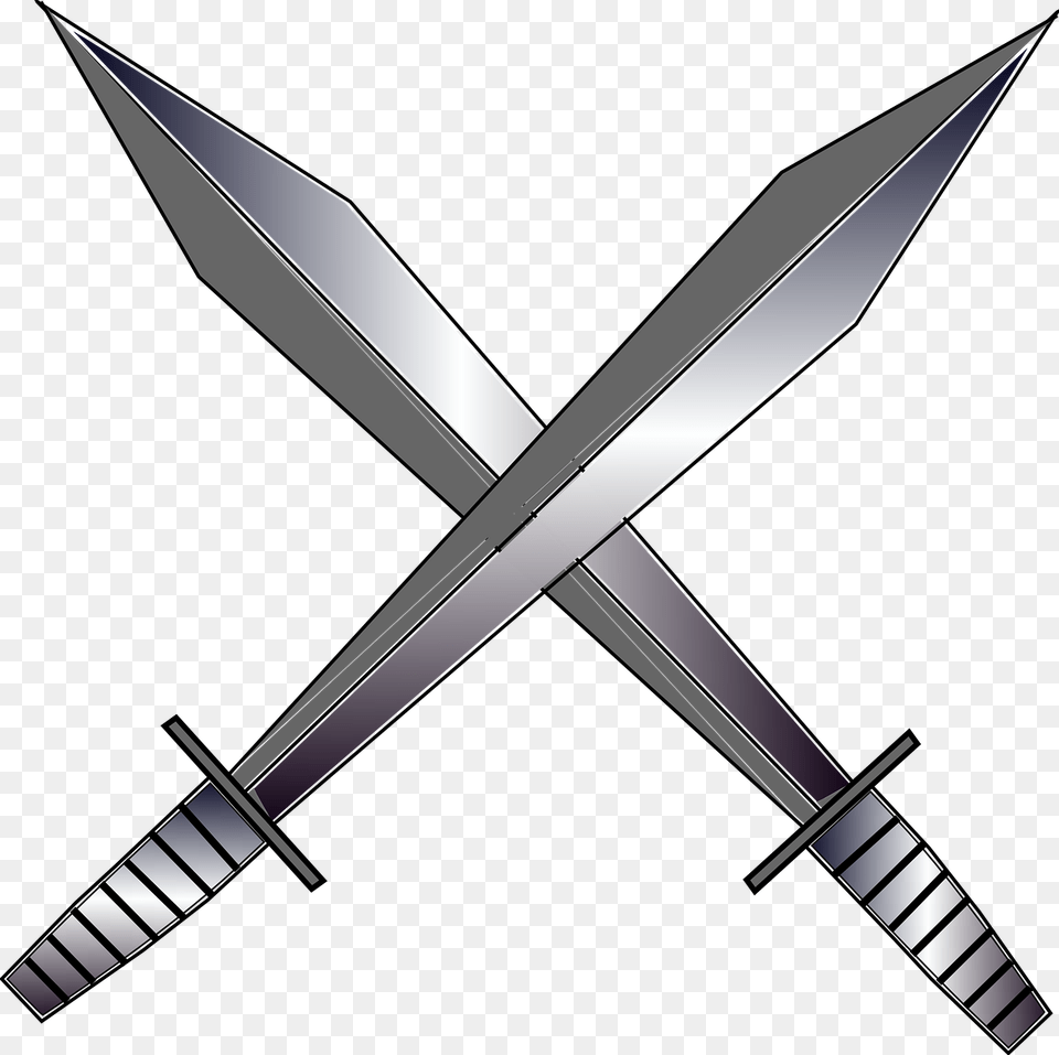 Swords Cross Transparent Clipart Crossed Sword Clipart Transparent Background, Weapon, Blade, Dagger, Knife Free Png