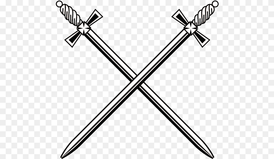 Swords Crossed 5 Transparent Crossed Swords, Sword, Weapon, Blade, Dagger Free Png