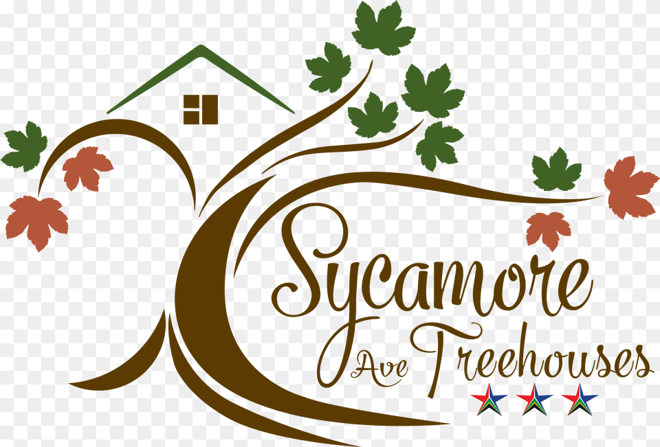 Sycamore Avenue Treehouse Accommodation Clip Art Sycamore Tree With House, Graphics, Leaf, Plant, Floral Design Png Image