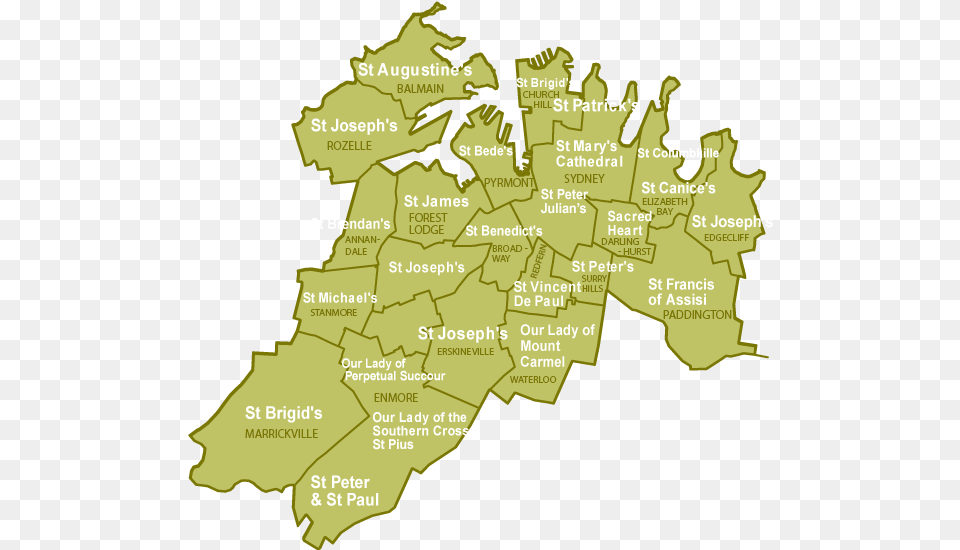 Sydney Catholic Diocese Map, Atlas, Chart, Diagram, Plot Free Transparent Png