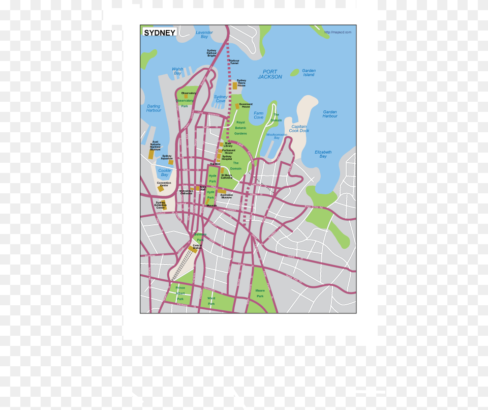 Sydney City Map, Chart, Plot, Atlas, Diagram Png Image