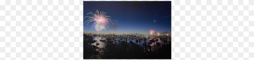 Sydney Harbour New Years Eve Fireworks Poster Pixers Samoa Apia New Years, Water, Waterfront, Harbor, Pier Free Png Download