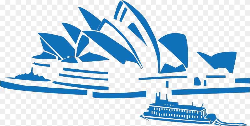 Sydney Opera House Blue Silhouette Svg Clip Arts Sydney Opera House Vector, Architecture, Building, Opera House, Animal Png
