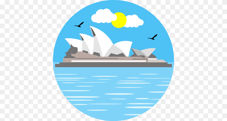 Sydney Opera House Travel Building Icon With And Vector, Architecture, Opera House, Animal, Bird Png Image