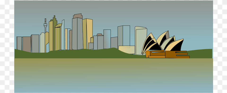 Sydney Skyline Clipart Sydney, Architecture, Building, City, Opera House Png Image