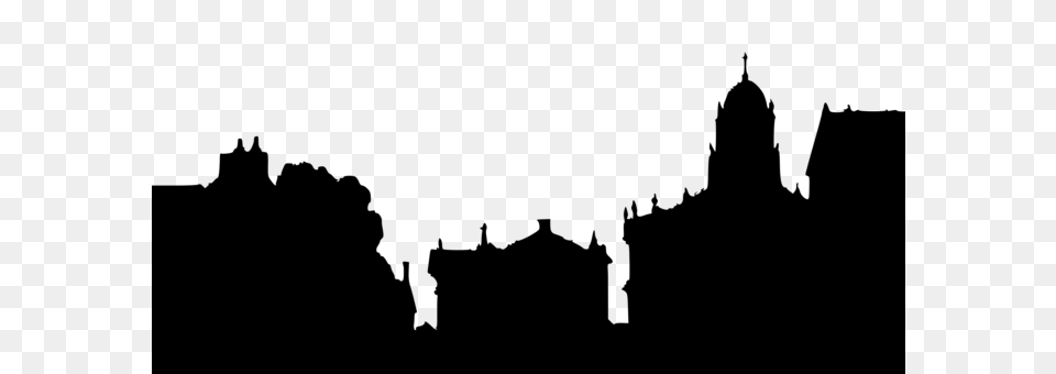 Sydney Skyline Silhouette Drawing, Gray Png Image