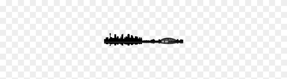 Sydney Skyline Silhouette Gray Png Image