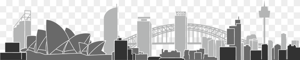 Sydney Skyline Silhouette Sydney Opera House Hd, Arch, Architecture, City, Arch Bridge Free Png