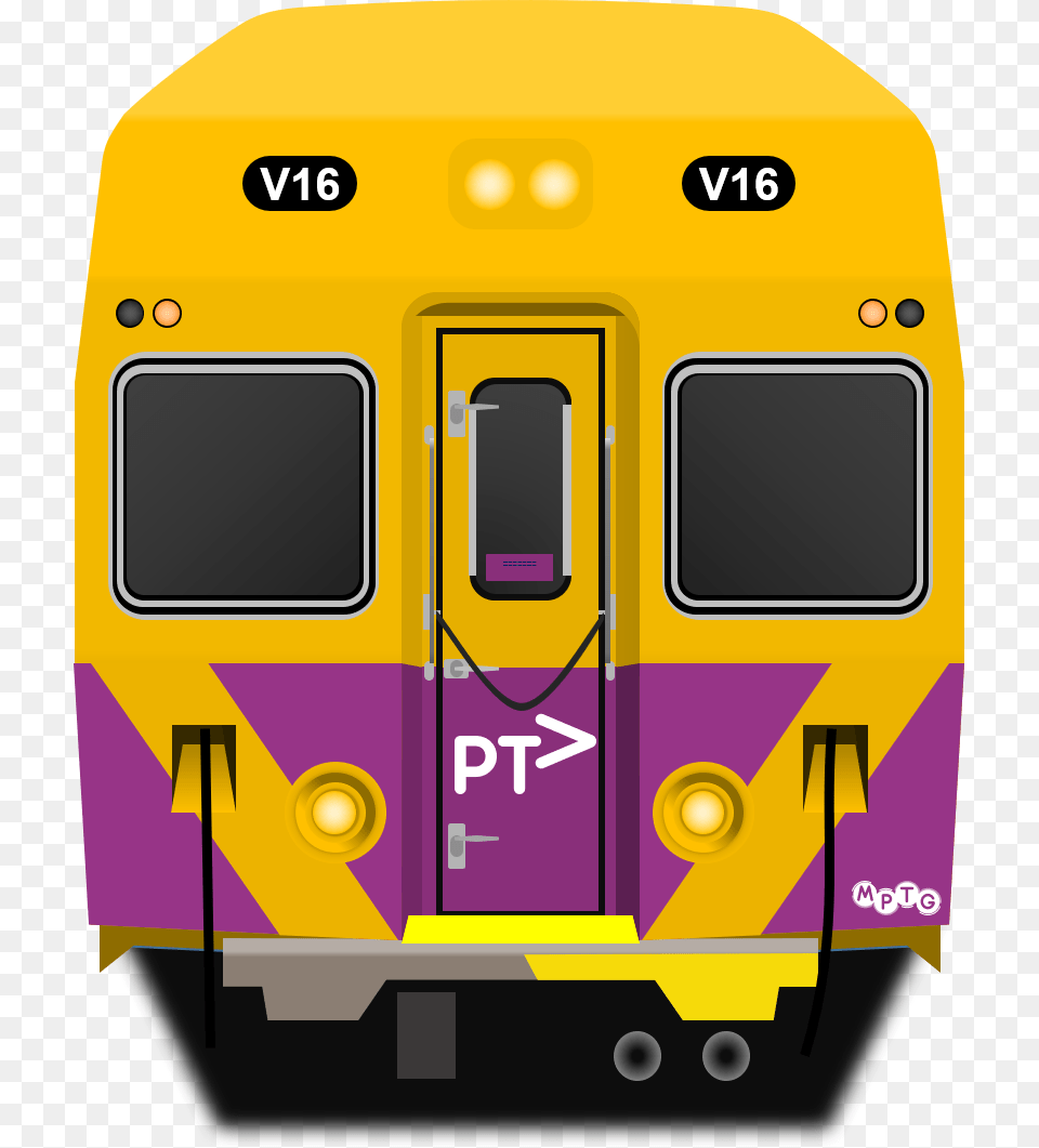 Sydney Trains V Set In The Purple Ptv Livery Front Sydney Trains Y Set, Railway, Terminal, Train, Train Station Png Image