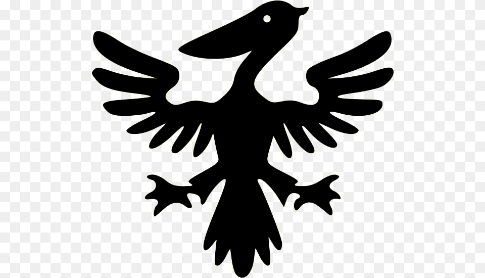 Syldavian Pelican Right, Stencil, Emblem, Symbol, Animal Free Transparent Png