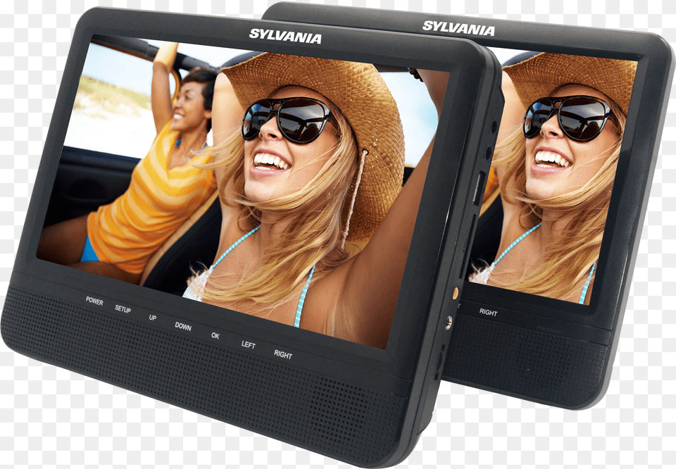 Sylvania Portable Dvd Player, Accessories, Sunglasses, Person, Woman Free Png Download