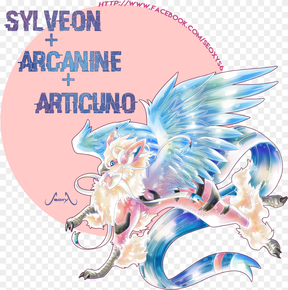 Sylveon Arcanine Articuno A Commission For Someone Sylveon And Ninetales Fusion, Book, Comics, Publication Free Png Download