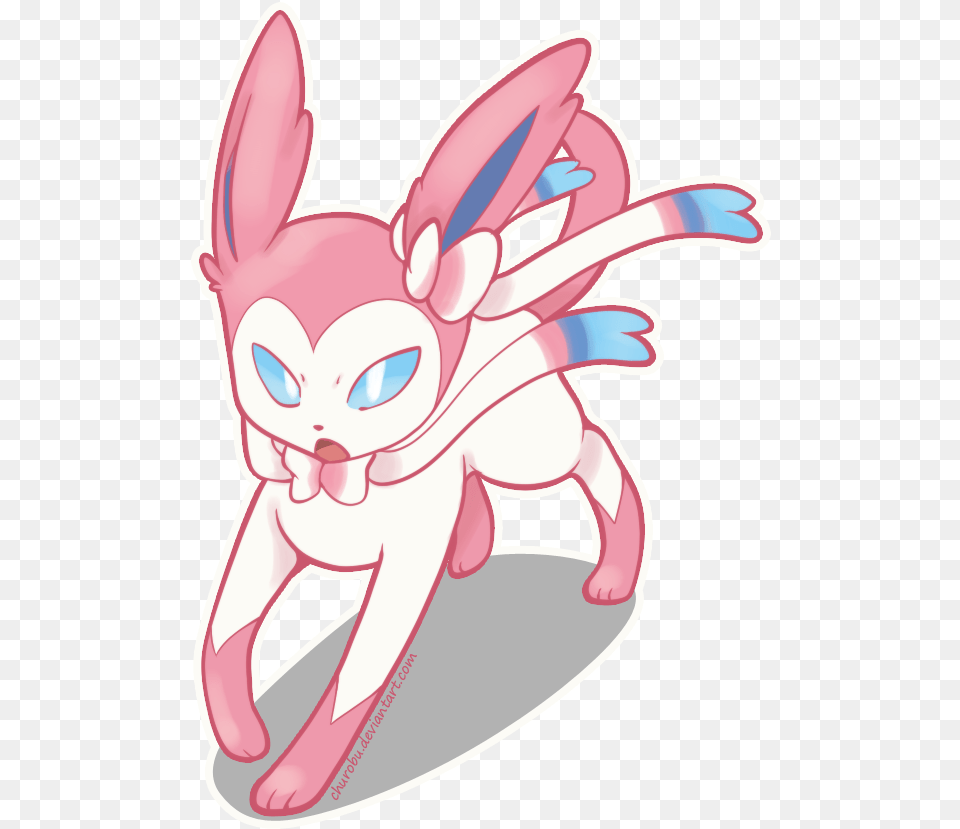 Sylveon By Churobu Royalty Free Download Sylveon Mad, Book, Comics, Publication, Animal Png