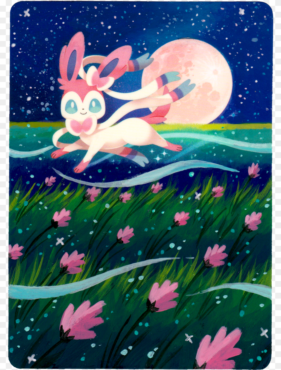 Sylveon Forbidden Light, Art, Graphics, Painting, Floral Design Free Png Download