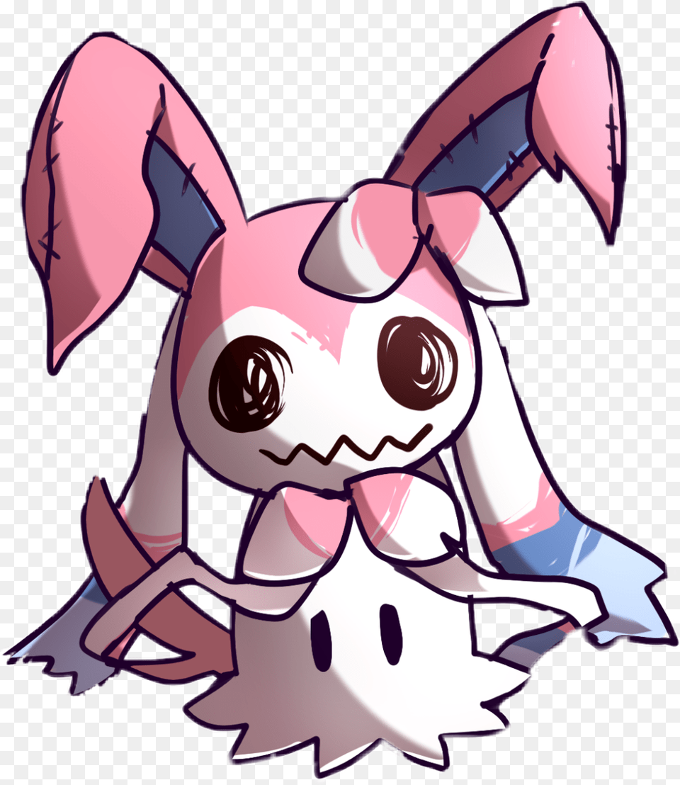 Sylveon Mimikyu Kawaii Pokemon Cute Mimikyu And Sylveon Fusion, Book, Comics, Publication, Baby Free Transparent Png