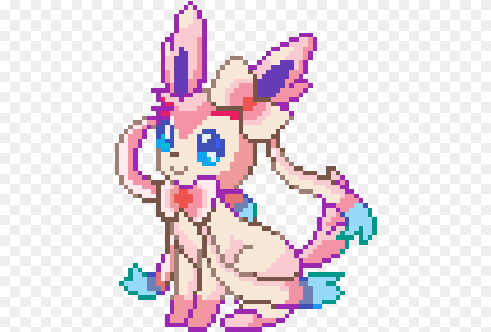 Sylveon Pixel Art Transparent Download Minecraft Sylveon Pixel Art, Purple, Person, Book, Comics Png Image