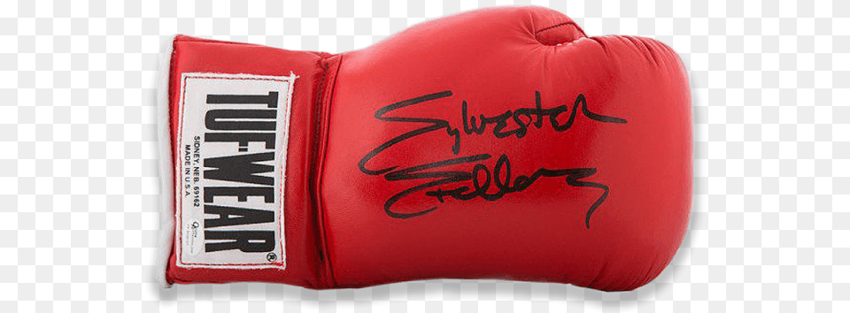 Sylvester Stallone Rocky Balboa Signed Red Turf Wear Boxing Glove Tuf Wear, Clothing Free Png