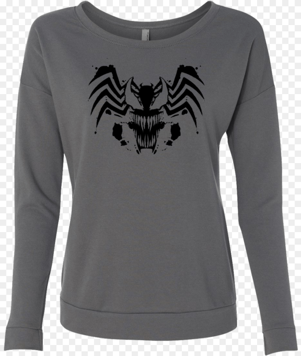 Symbiote Rorschach French Terry Scoop Symbiote Rorschach, Clothing, Long Sleeve, Sleeve, Knitwear Free Png Download