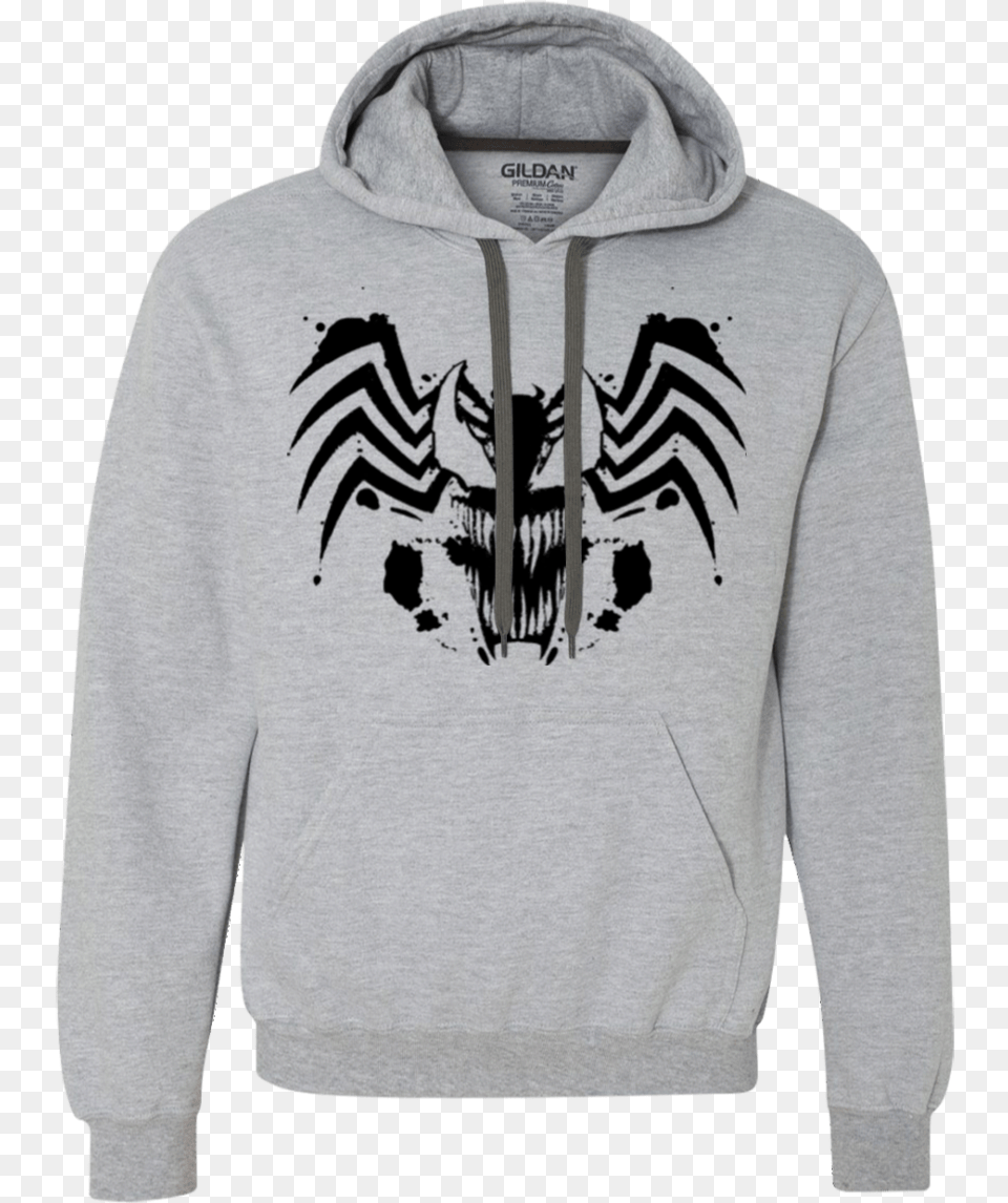Symbiote Rorschach Premium Fleece Hoodie Hoodie, Clothing, Knitwear, Sweater, Sweatshirt Free Png Download
