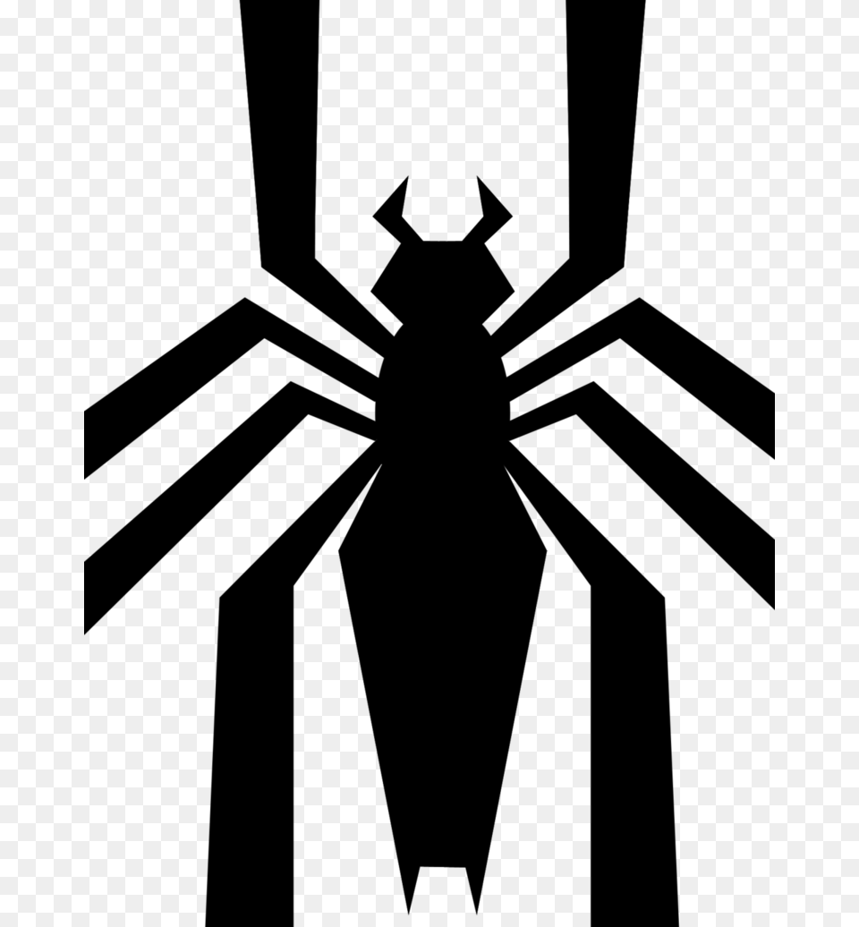 Symbiote Spiderman Symbol Anti Venom Marvel Logo, Gray Png Image
