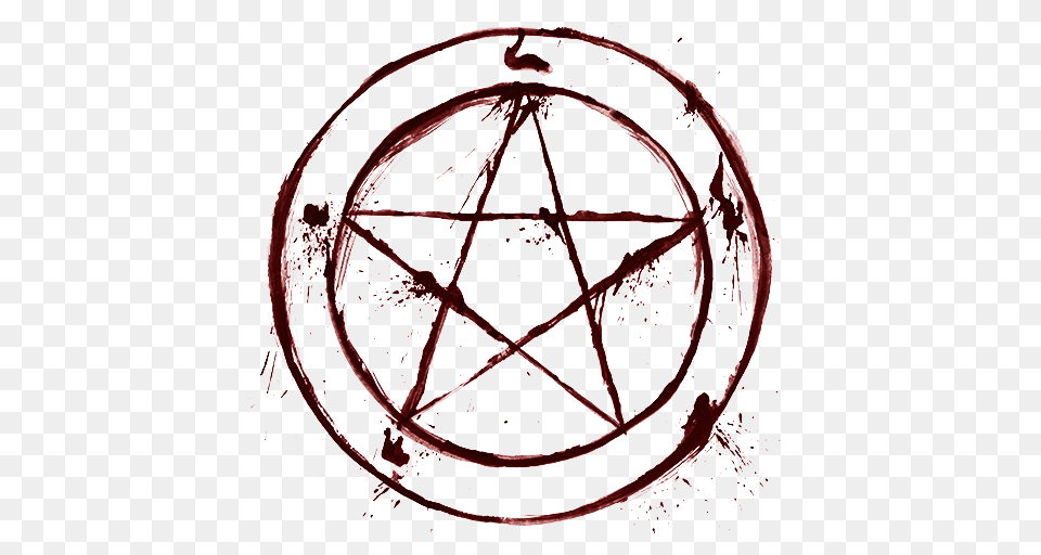Symbol Blood Bloody Pentagram Creepy Cool Effects, Sphere, Machine, Wheel, Accessories Png
