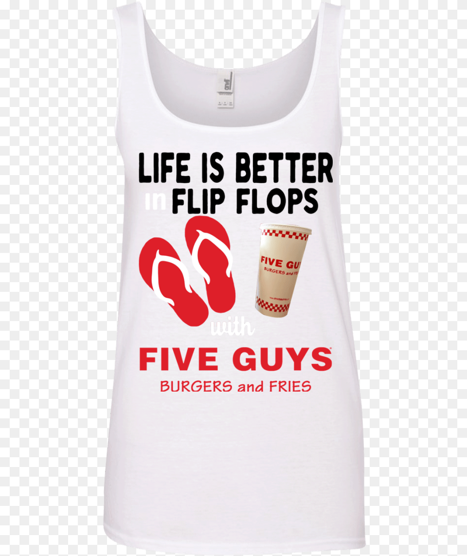 Symbol Fast Source Five Guys Burgers And Fries, Clothing, Tank Top, Cup, Disposable Cup Png