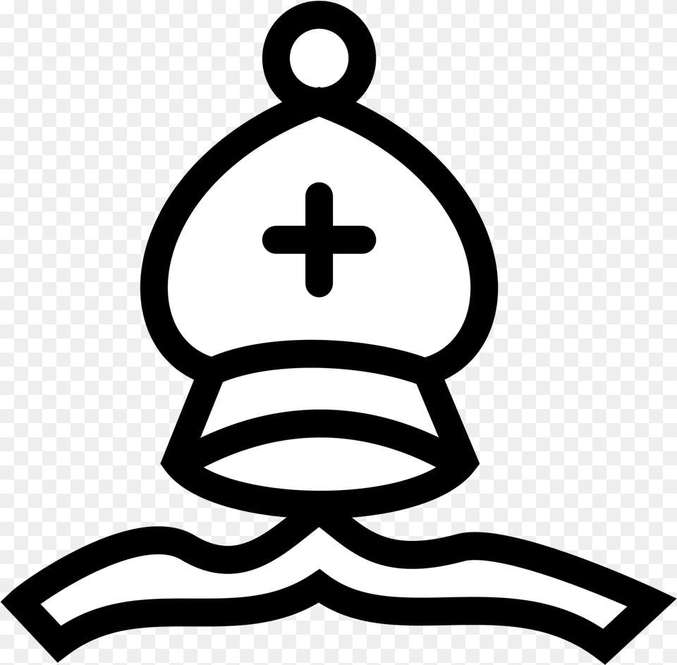 Symbol For A Bishop, Stencil Png Image