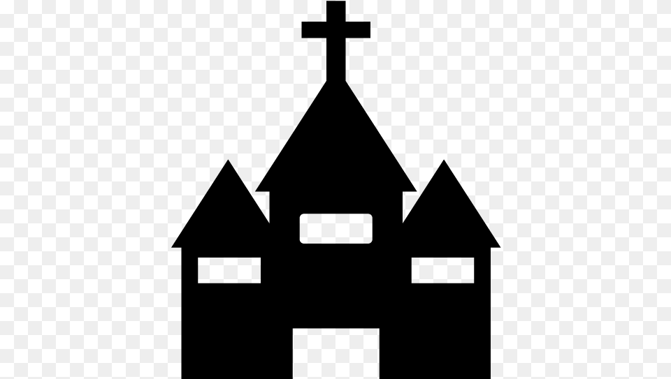 Symbol For A Church, Gray Free Png