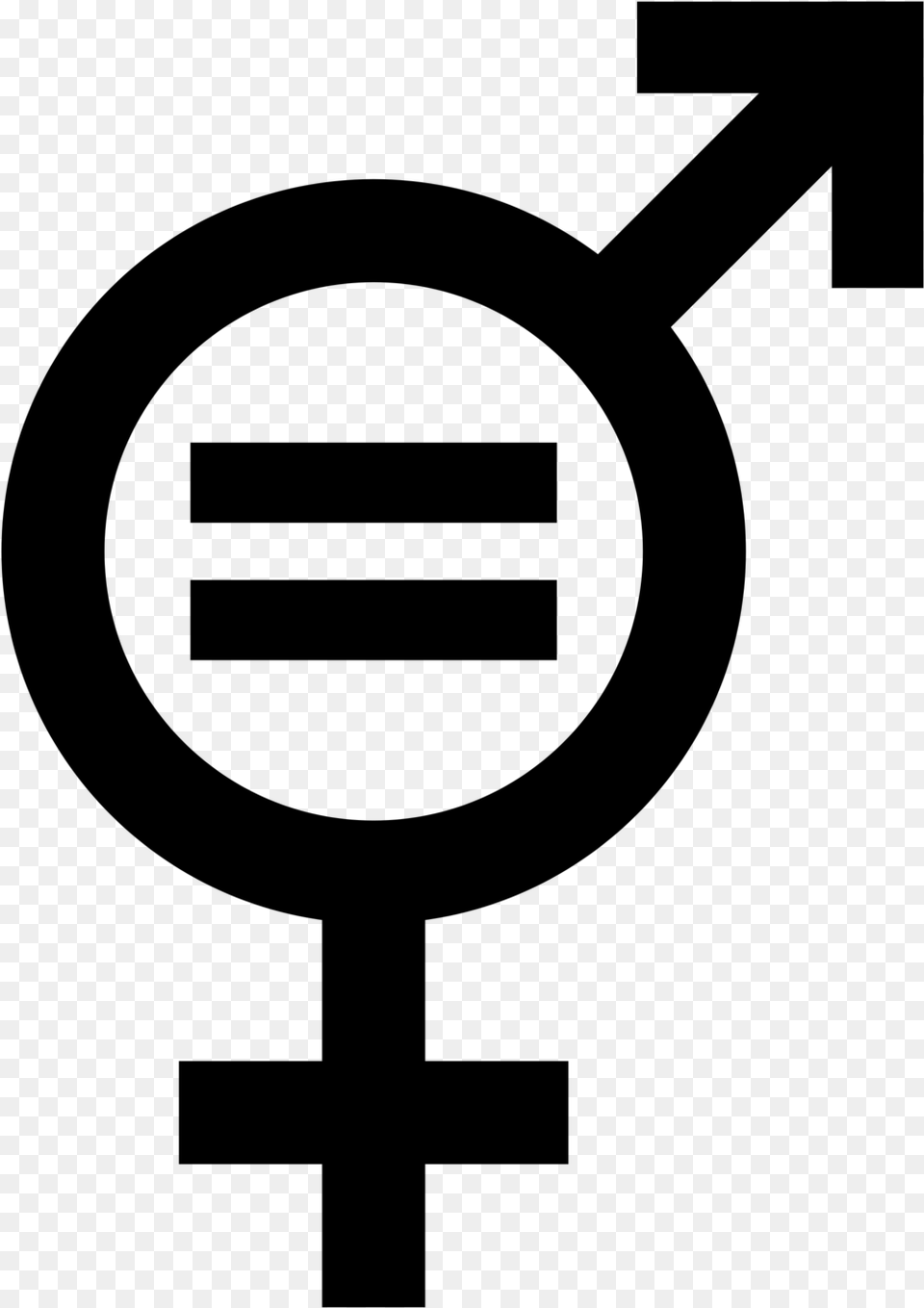 Symbol Gender Equality Man Woman Sexual Equality Gender Equality Symbol, Gray Free Png