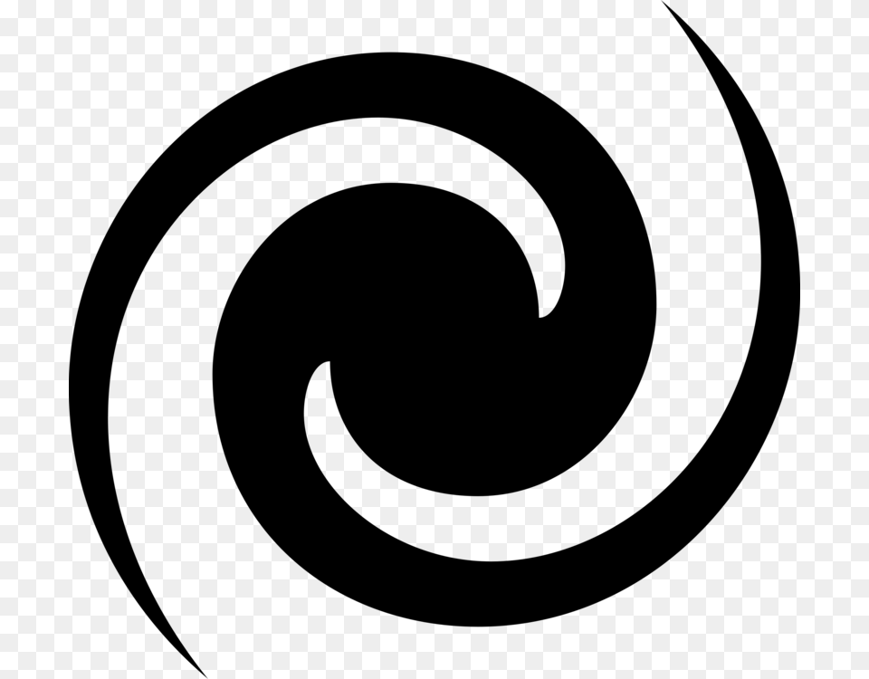 Symbol Logo Black And White Spiral Galaxy, Gray Free Transparent Png
