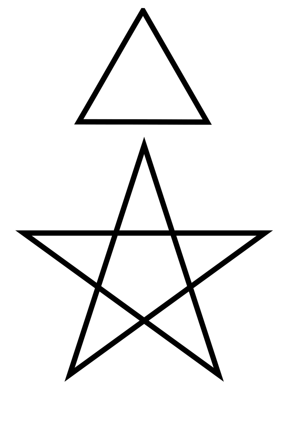 Symbol Of 3rd Degree Wiccan Clergy Clipart, Star Symbol, Triangle Free Png