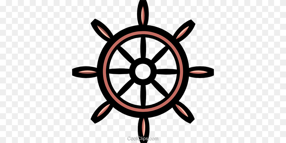 Symbol Of A Boat Wheel Royalty Vector Clip Art Illustration, Device, Tool, Plant, Lawn Mower Free Transparent Png