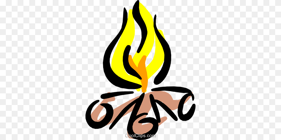 Symbol Of A Campfire Royalty Vector Clip Art Illustration, Fire, Flame Free Png Download