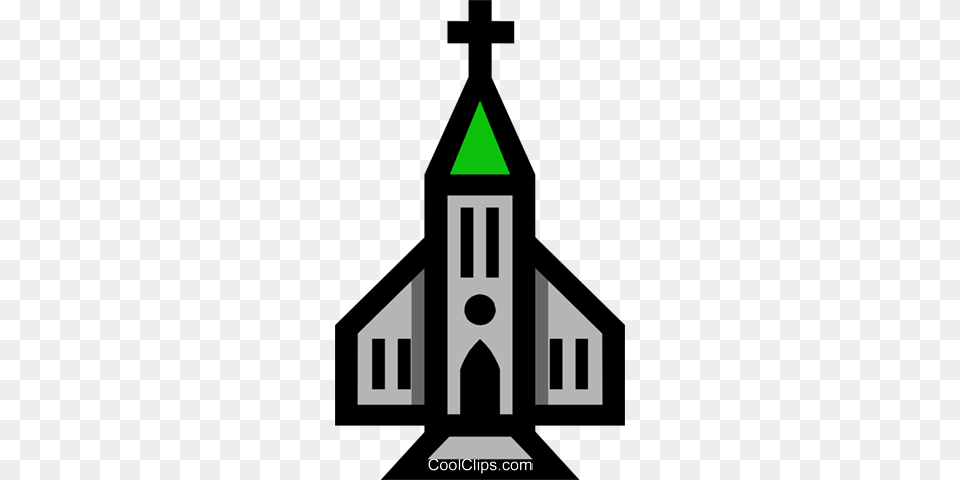 Symbol Of A Church Royalty Vector Clip Art Illustration, Architecture, Building, Cathedral, Bell Tower Png