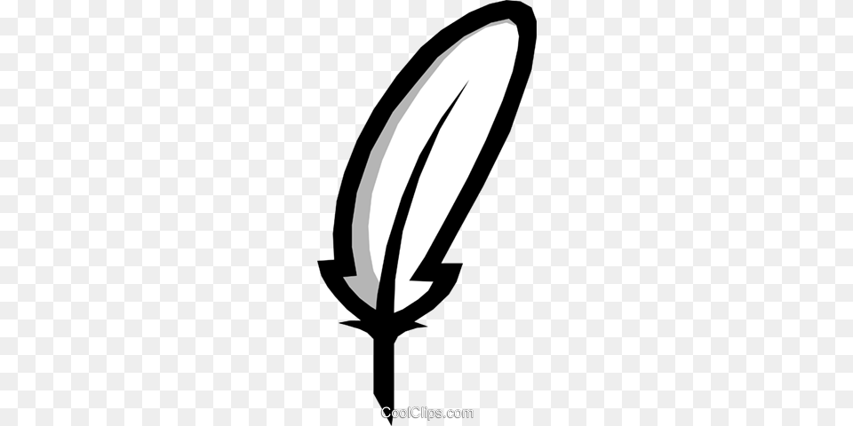 Symbol Of A Feather Royalty Vector Clip Art Illustration, Lighting, Bow, Weapon, Flower Free Png Download