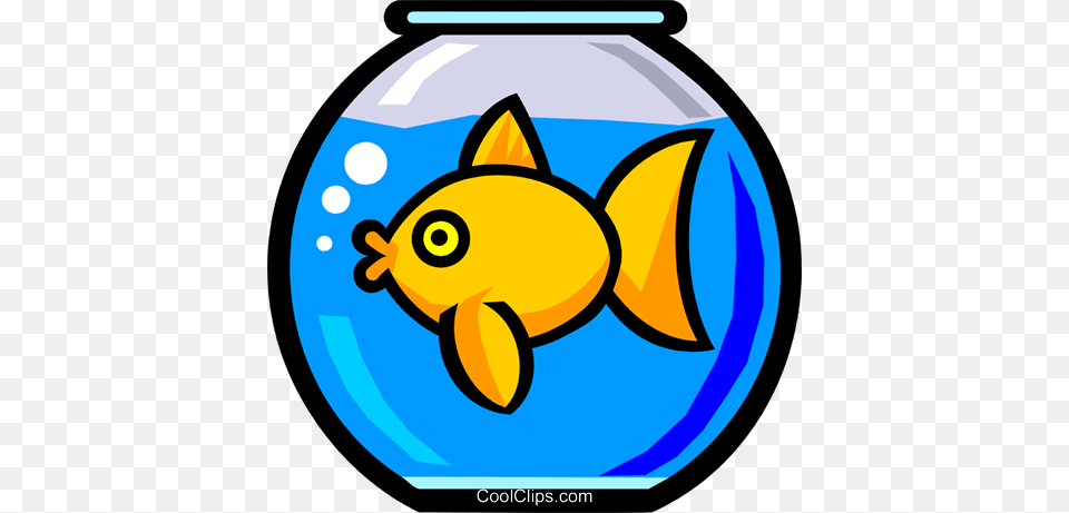 Symbol Of A Fishbowl Royalty Vector Clip Art Illustration, Animal, Fish, Sea Life, Goldfish Free Transparent Png