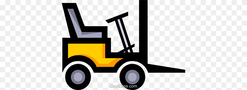 Symbol Of A Forklift Royalty Vector Clip Art Illustration, Plant, Grass, Lawn, Vehicle Png