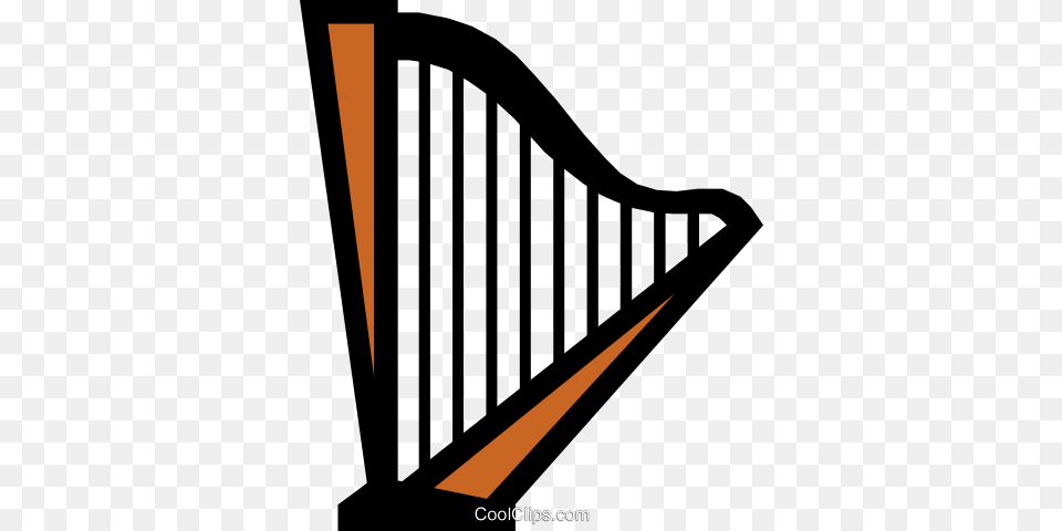 Symbol Of A Harp Royalty Vector Clip Art Illustration, Musical Instrument, Gate Png Image