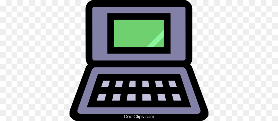 Symbol Of A Laptop Computer Royalty Vector Clip Art, Electronics, Pc, Mobile Phone, Phone Free Png
