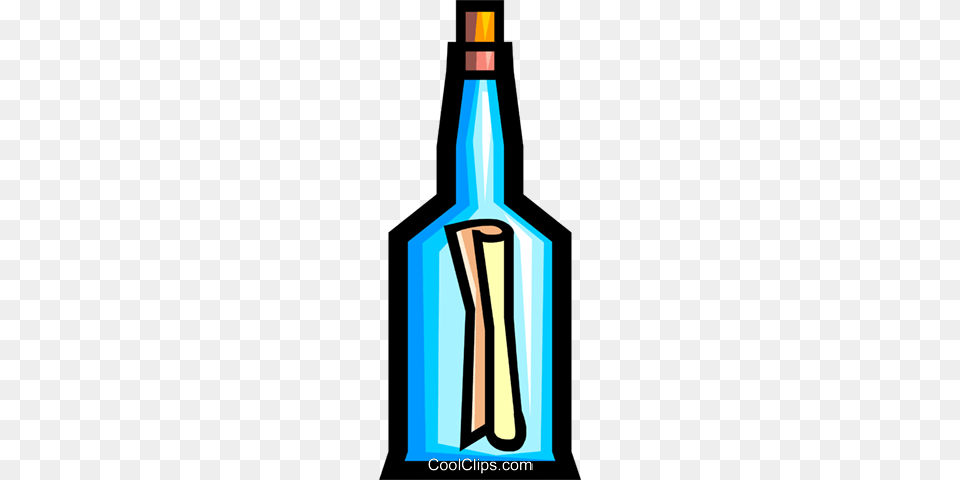 Symbol Of A Message In A Bottle Royalty Vector Clip Art, Alcohol, Beverage, Liquor, Beer Free Png Download