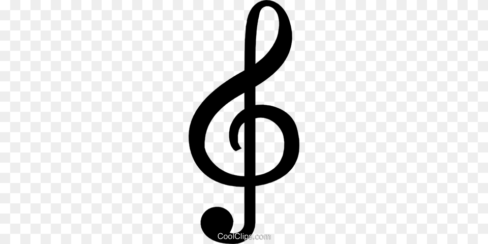 Symbol Of A Treble Clef Royalty Vector Clip Art Illustration, Alphabet, Ampersand, Text, Cross Png Image