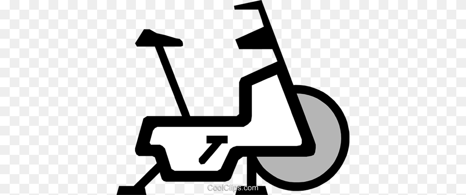 Symbol Of Fitness Equipment Royalty Vector Clip Art, Vehicle, Transportation, Motorcycle, Motor Scooter Png Image