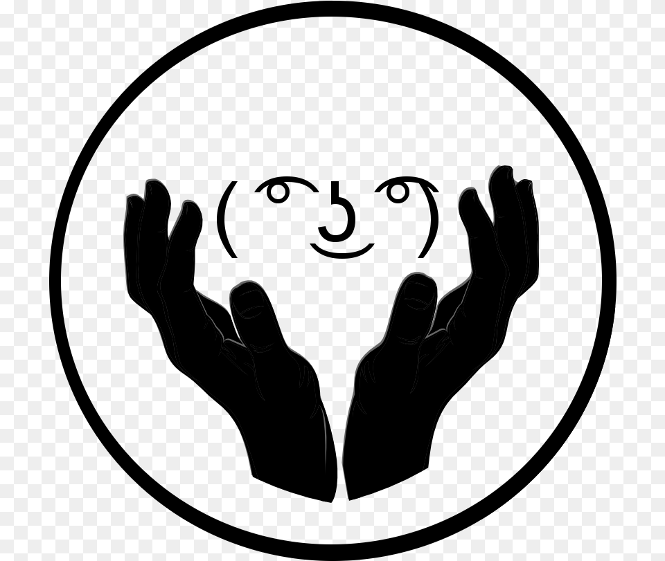 Symbol Of Lennyism Clip Art Of Worshipping Hands, Silhouette, Clothing, Glove, Body Part Free Png Download