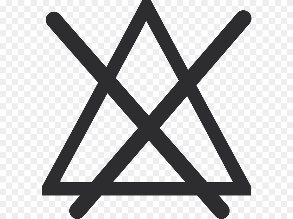 Symbol Of Maintenance Of Clothing Use Of Bleach Do Not Bleach Icon, Triangle, Star Symbol Free Transparent Png